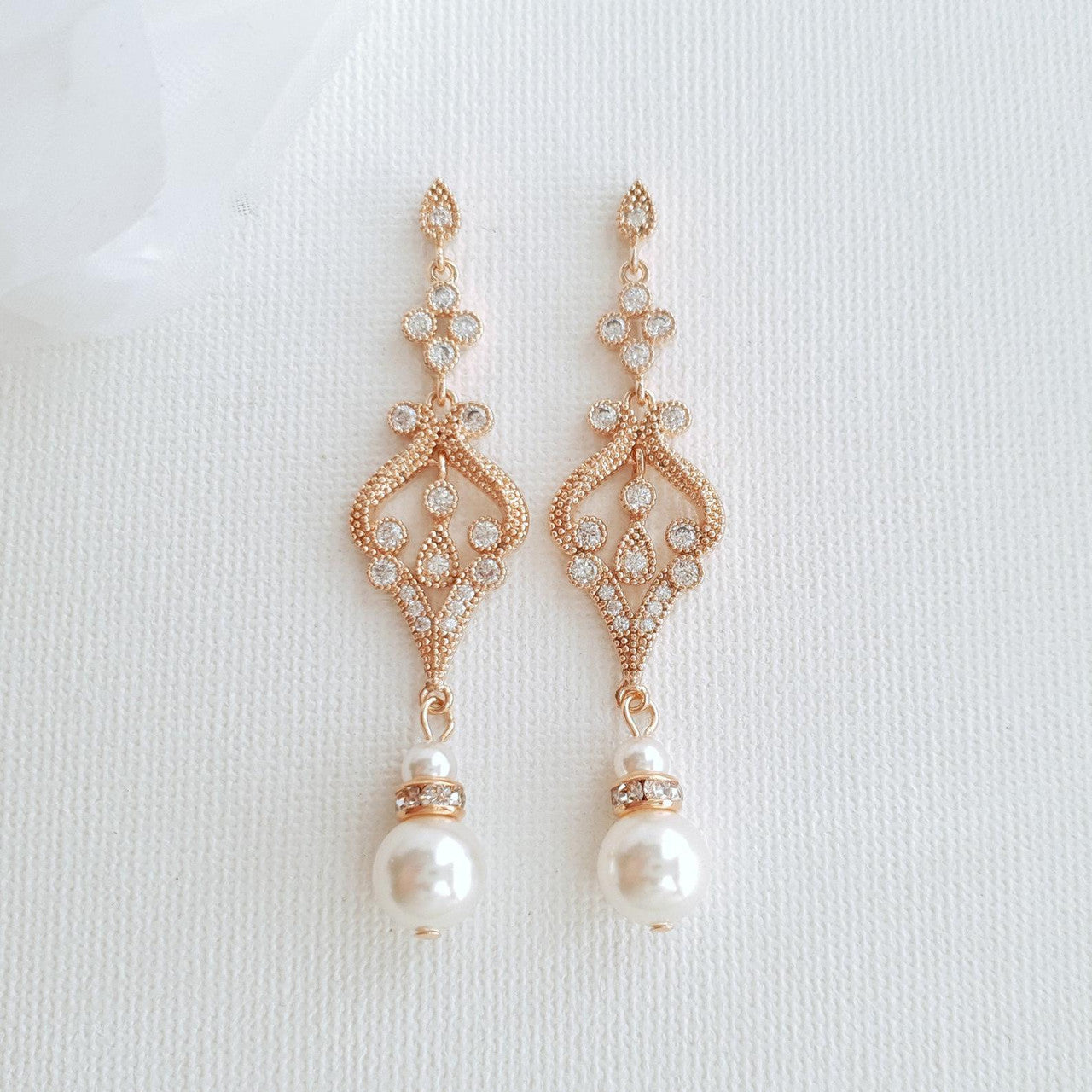 Vintage Wedding Earrings-Elizabeth