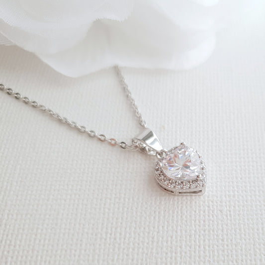 Gold Chain Heart Necklace Pendant- Diana