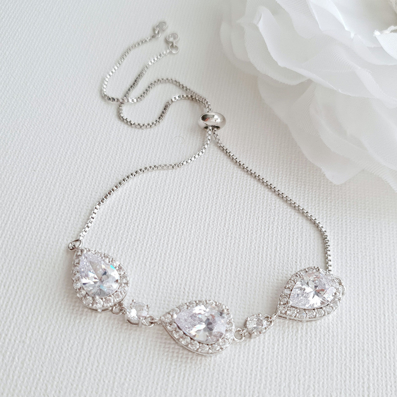 Silver Bracelets for Bridesmaids, Sister, Brides- Emma