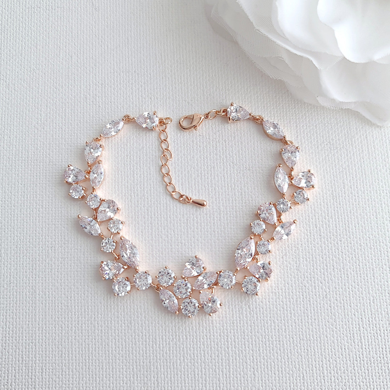 Rose gold Wedding Bracelet- Nicole