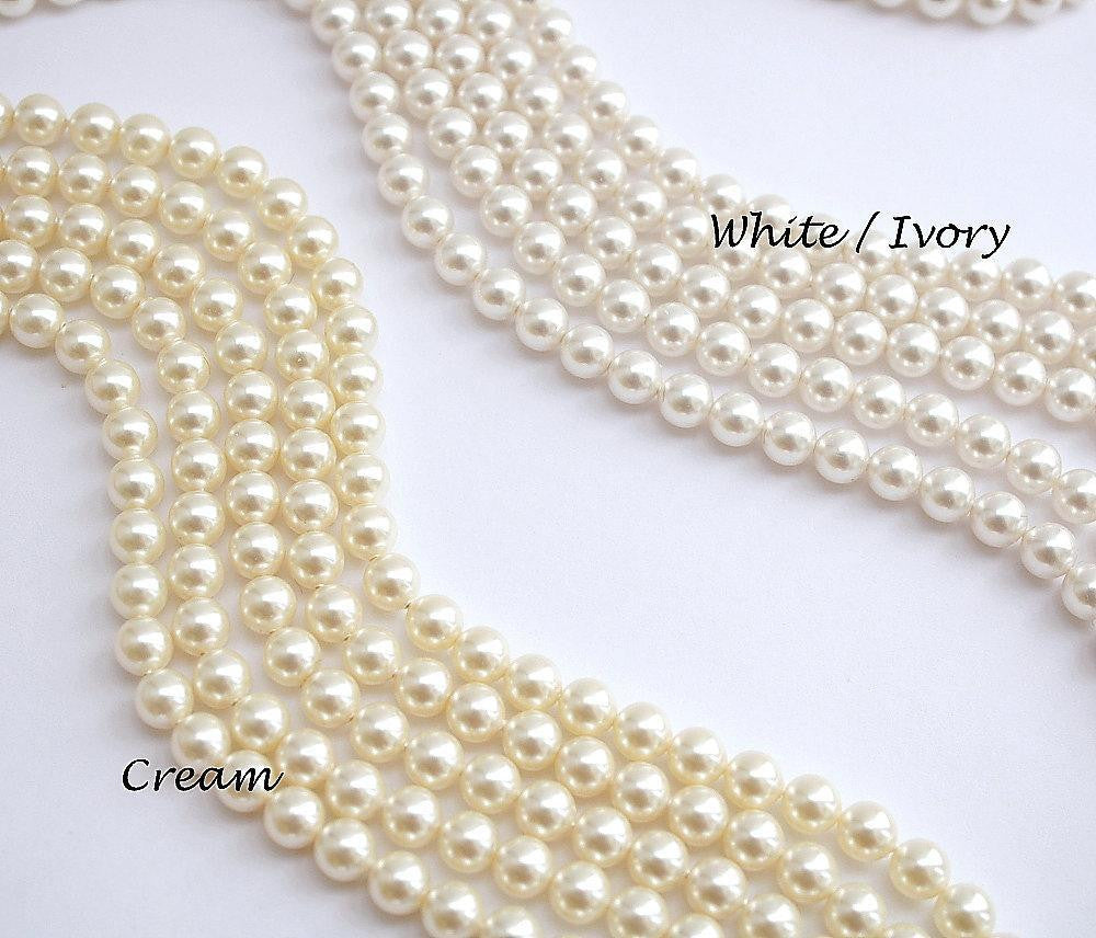 Simple Pearl Wedding Jewellery Set with Pearl Earring,Necklace,Bracelet for Brides-Ella