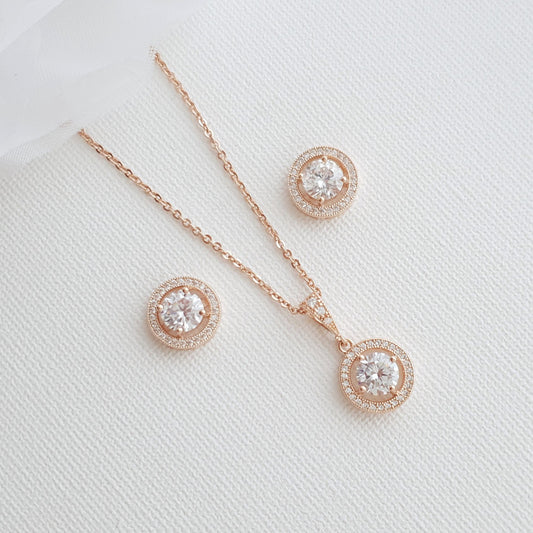 Bridal and Bridesmaids 14k Gold Jewelry Set-Denise