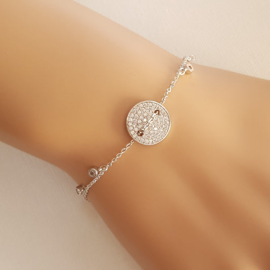 Chain Charm Silver Bracelet-Beatrice