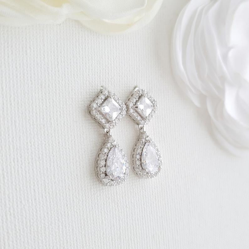 Silver Bridesmaids Earrings- Kala