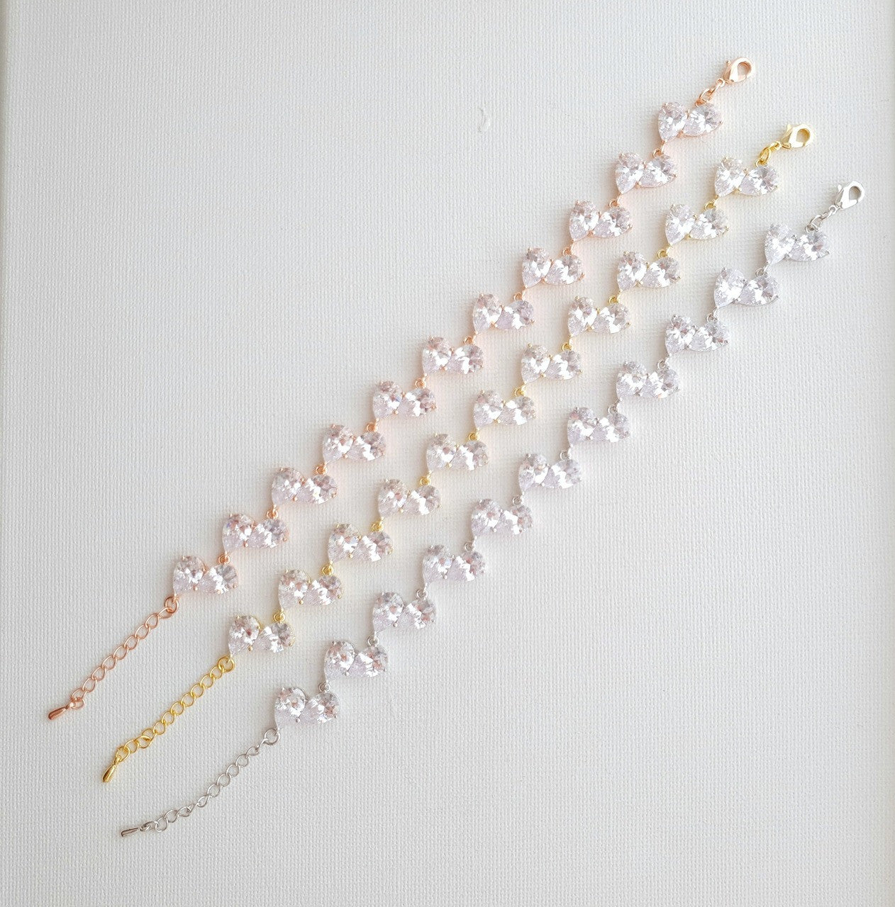 Cubic Zirconia Teardrop Bracelets- Clara