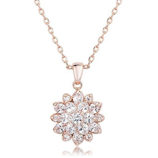 Rose Gold Flower Pendant-Floret