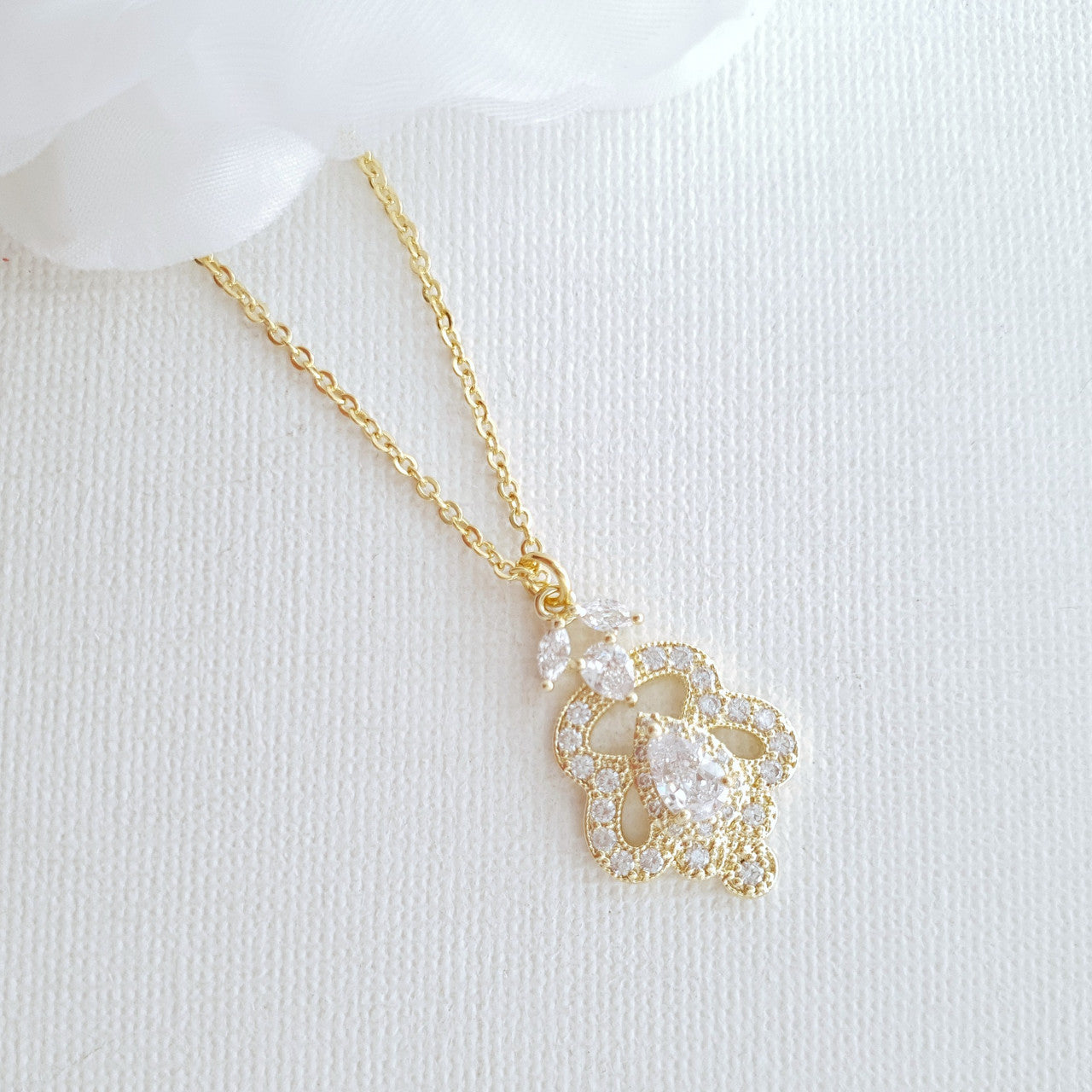 Vintage Pendant Necklace for Weddings- Norma