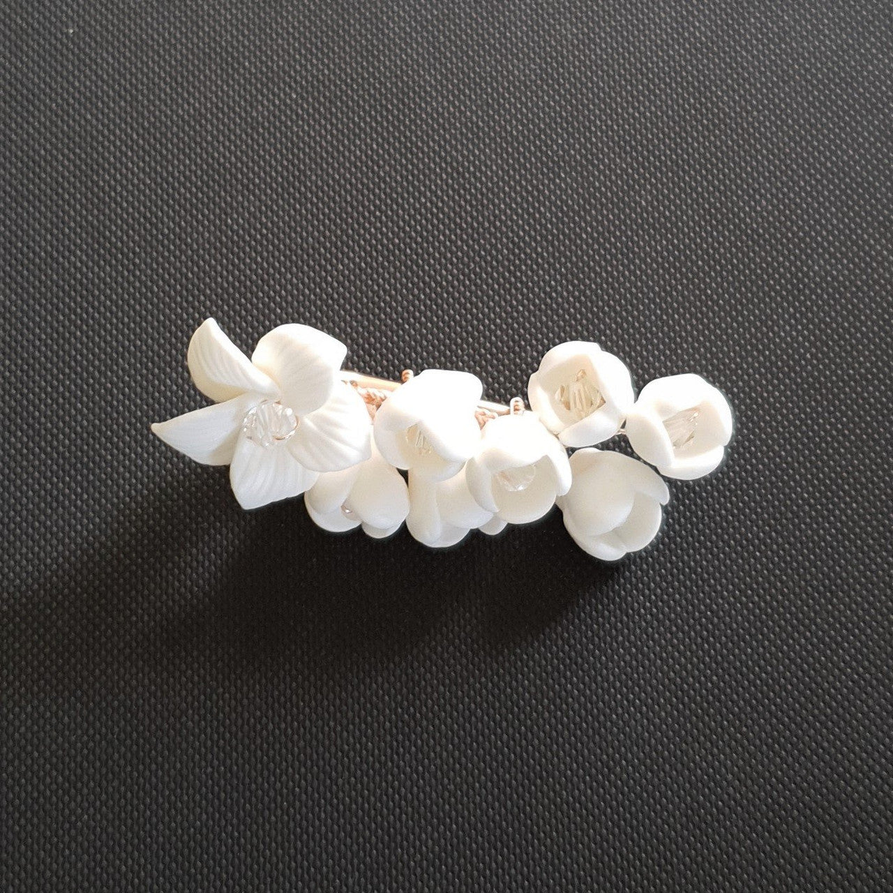 White Flower Wedding Hair  Clip-Lilac