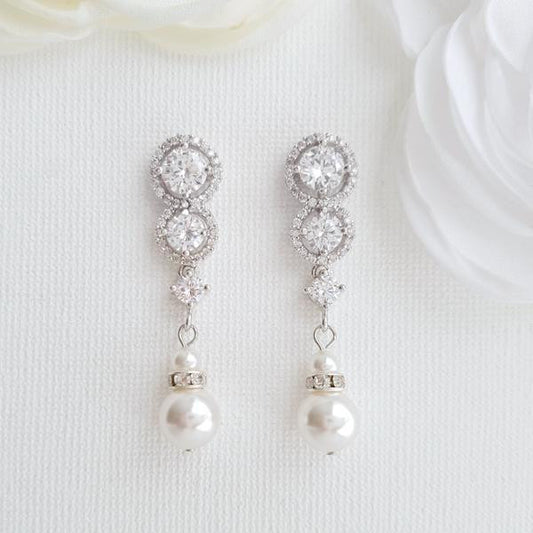 Pearl Drop Bridal Earrings- Sarah