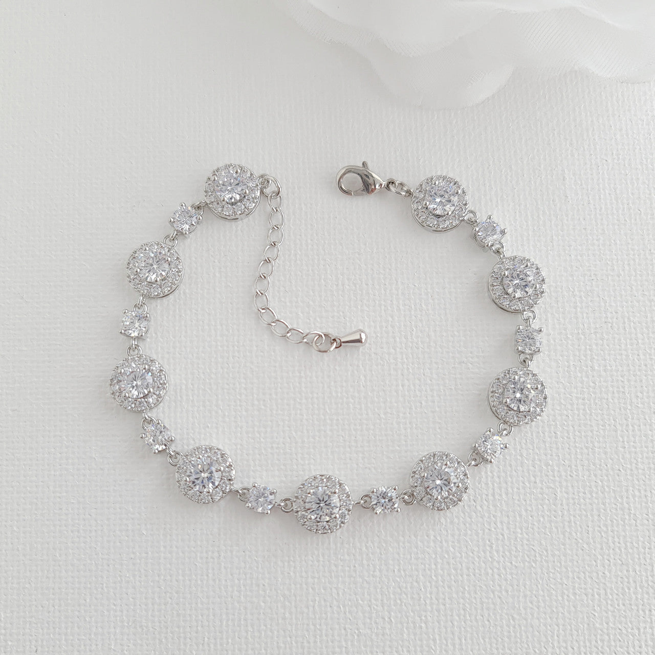 Wedding Day Bracelet for Bride Rose Gold-Reagan