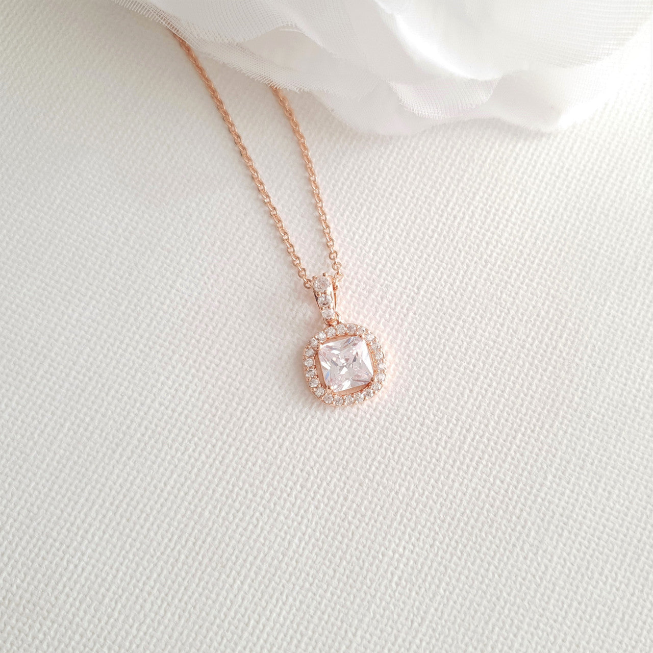 Wedding Jewellery Set for Bridesmaid in Rose Gold-Piper