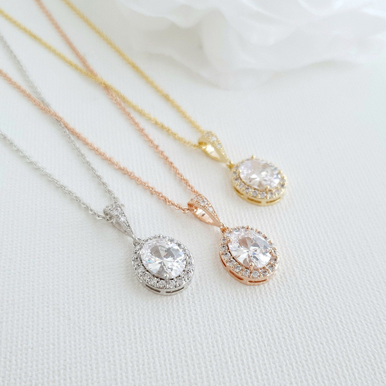 Oval Bridal Jewellery Set-Emily