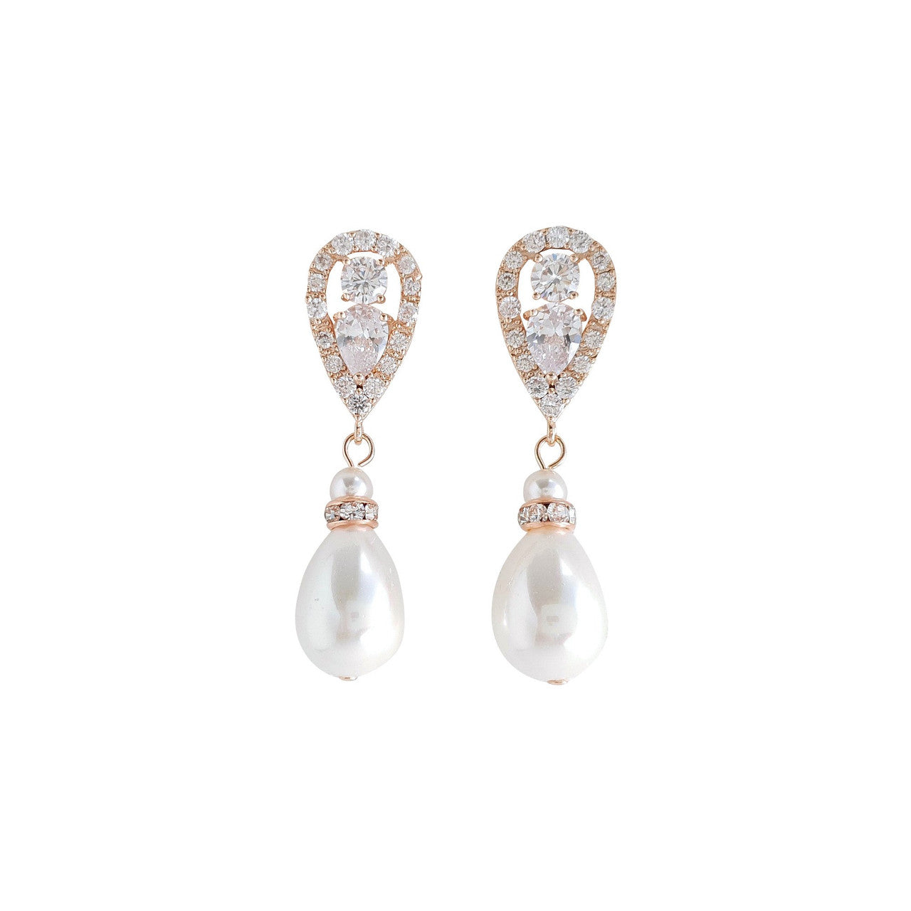 Gold Pearl Earrings-Cera