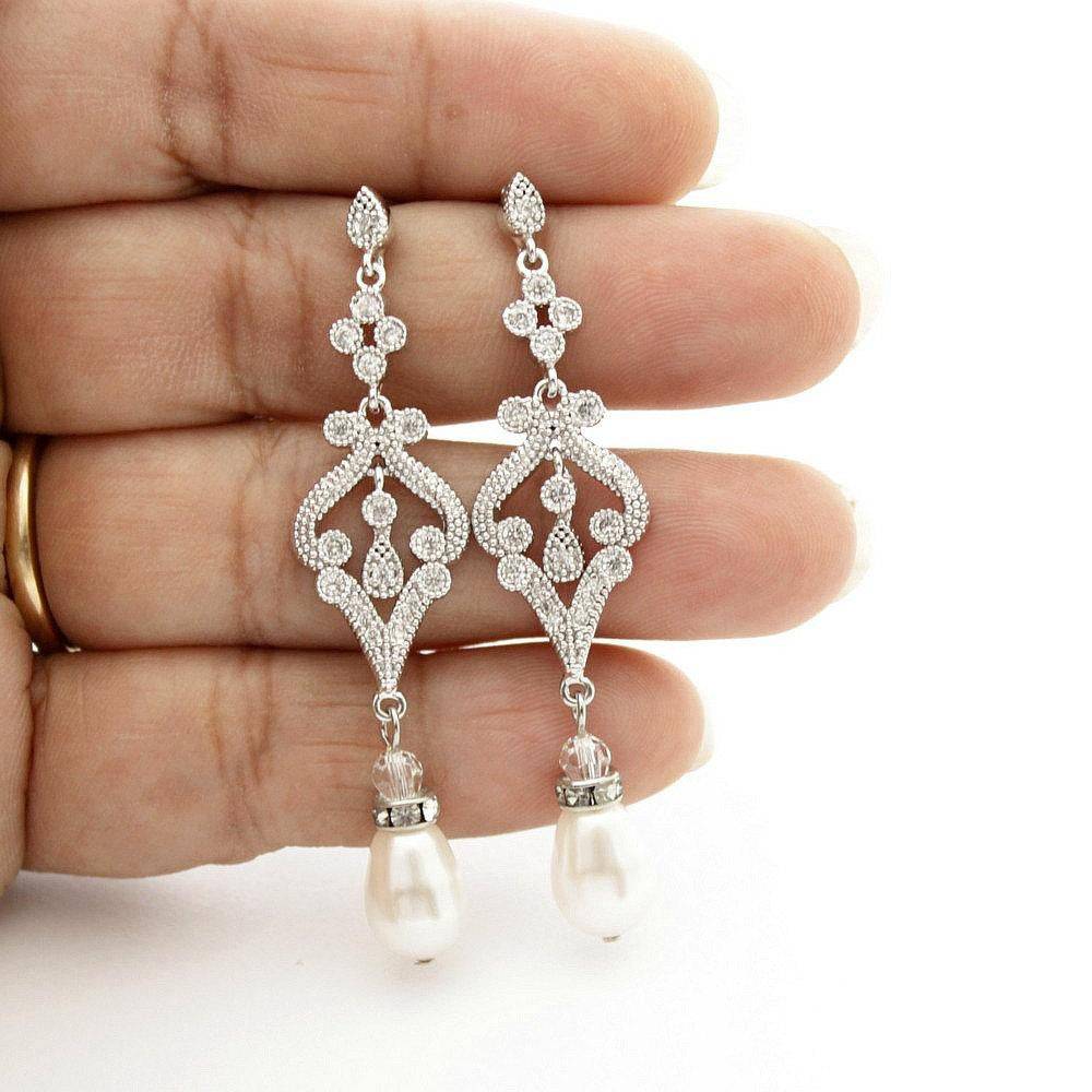 Vintage Wedding Earrings-Elizabeth