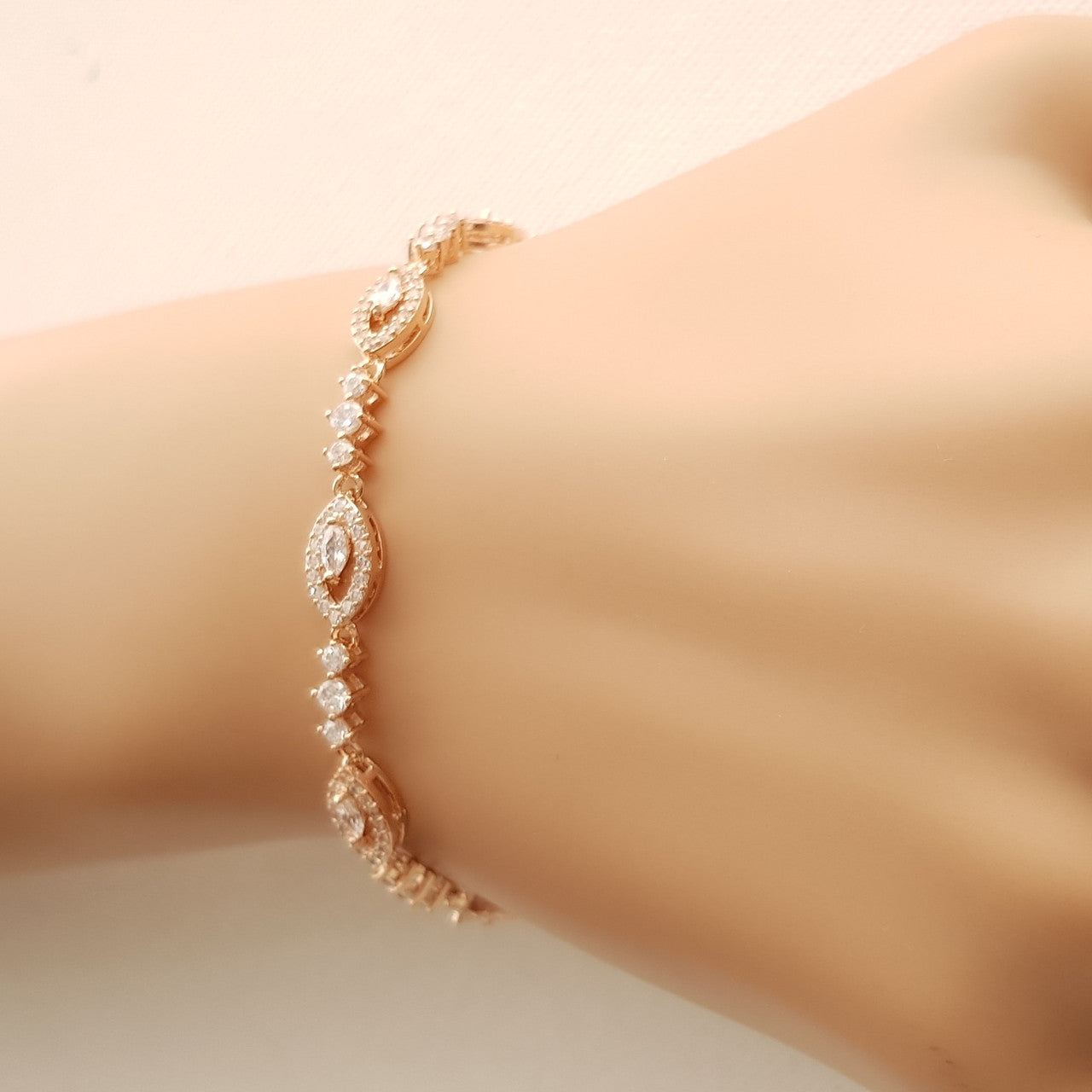 Thin Gold Wedding Bracelet- Hannah