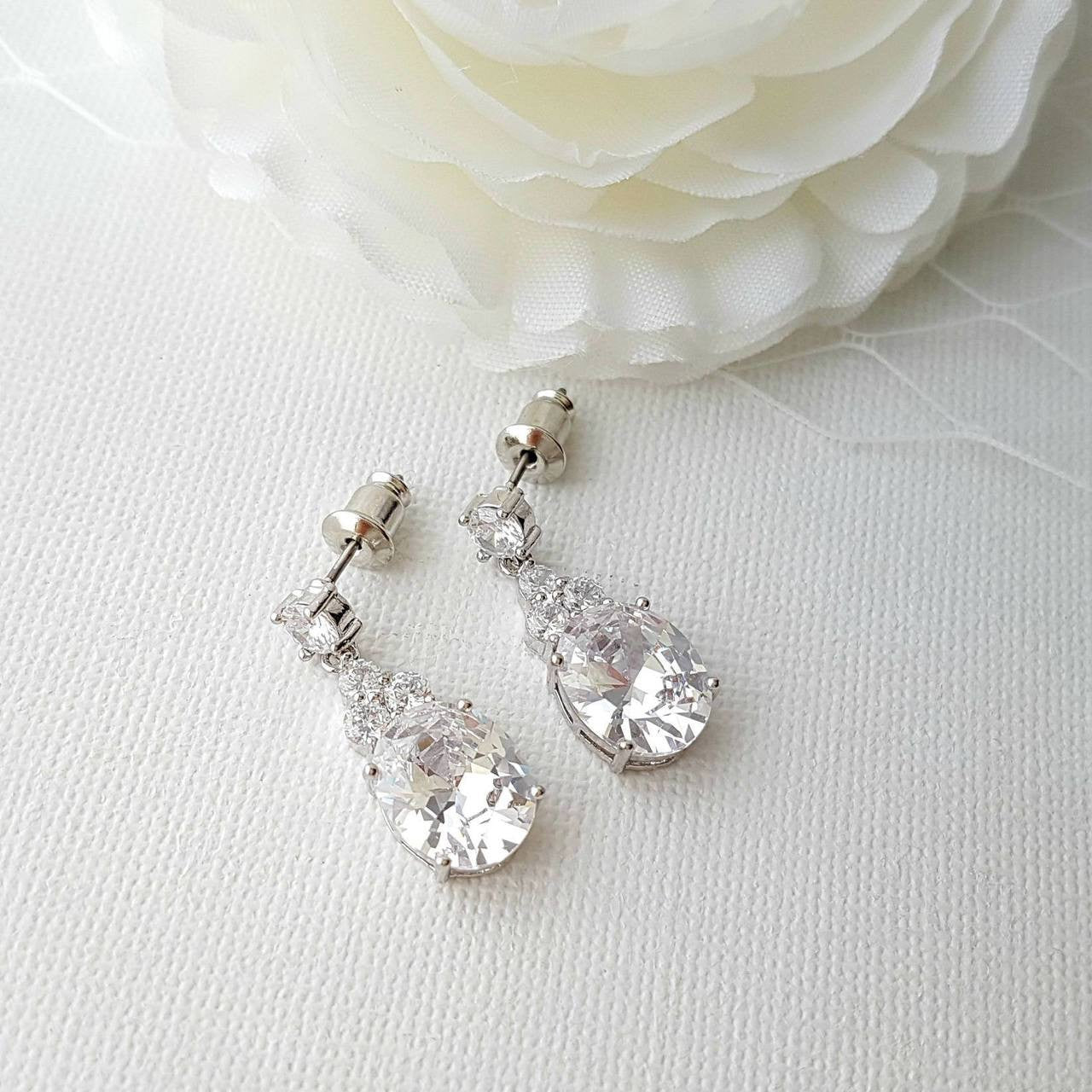 Short Drop Earrings for Bridesmaids- Misha