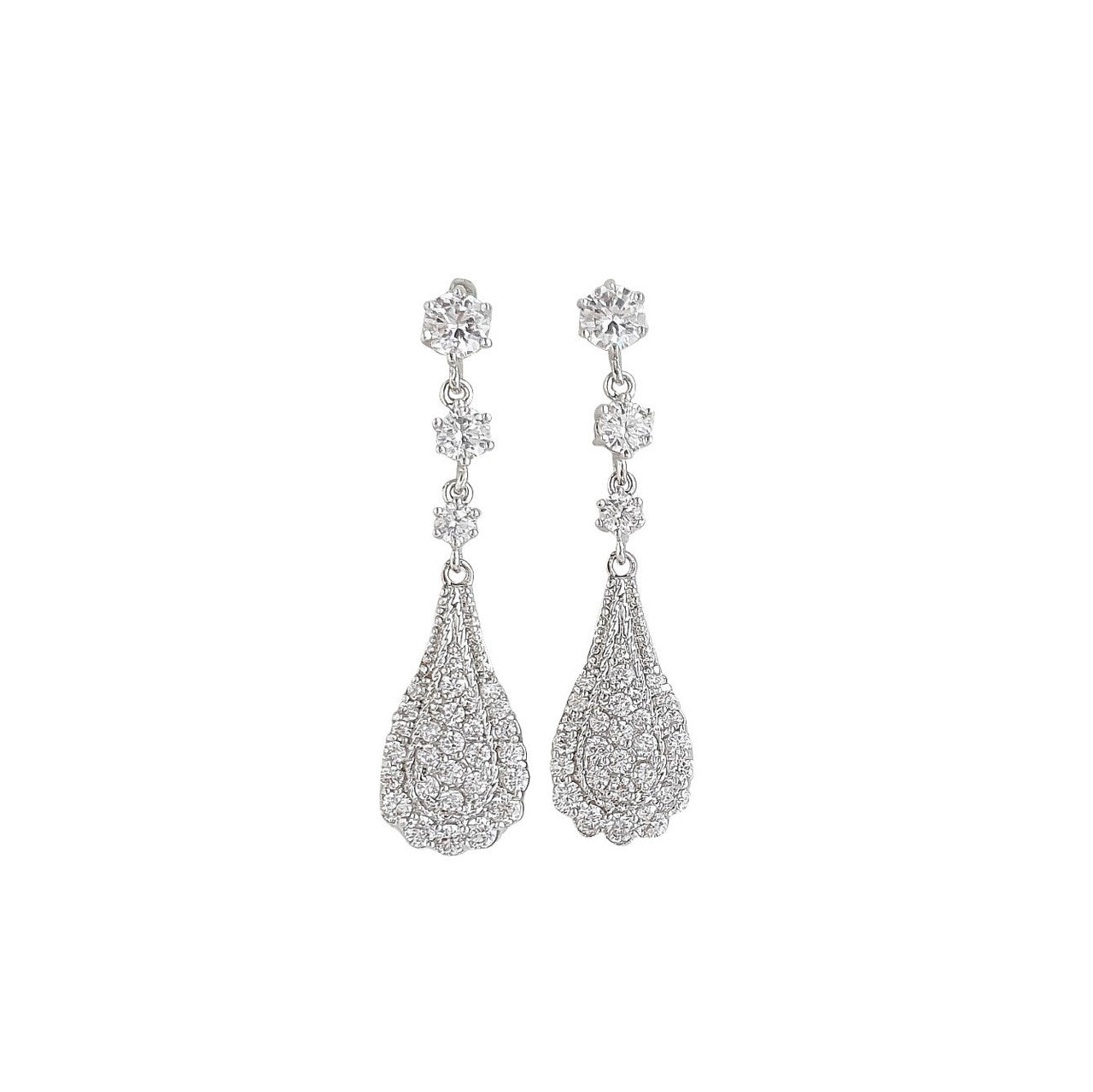 Pear Shaped Drop Earrings for Brides-Chloe