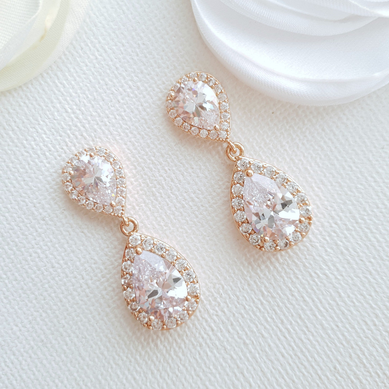 Gold Teardrop Earrings-Emma