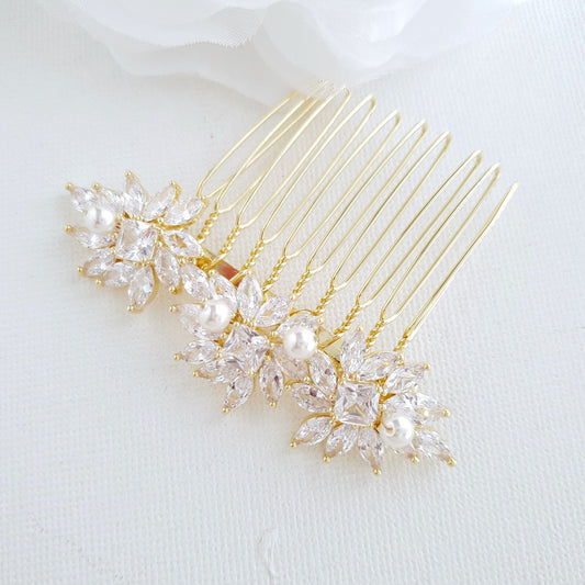 Rose Gold Hair Combs for Brides- Bridget