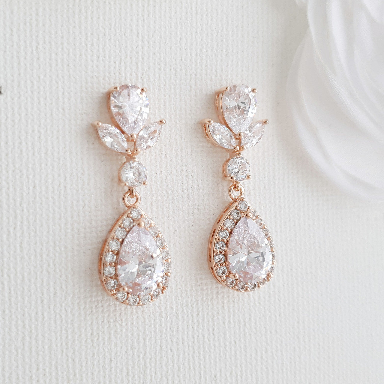 Crystal Teardrop Earrings-Emma