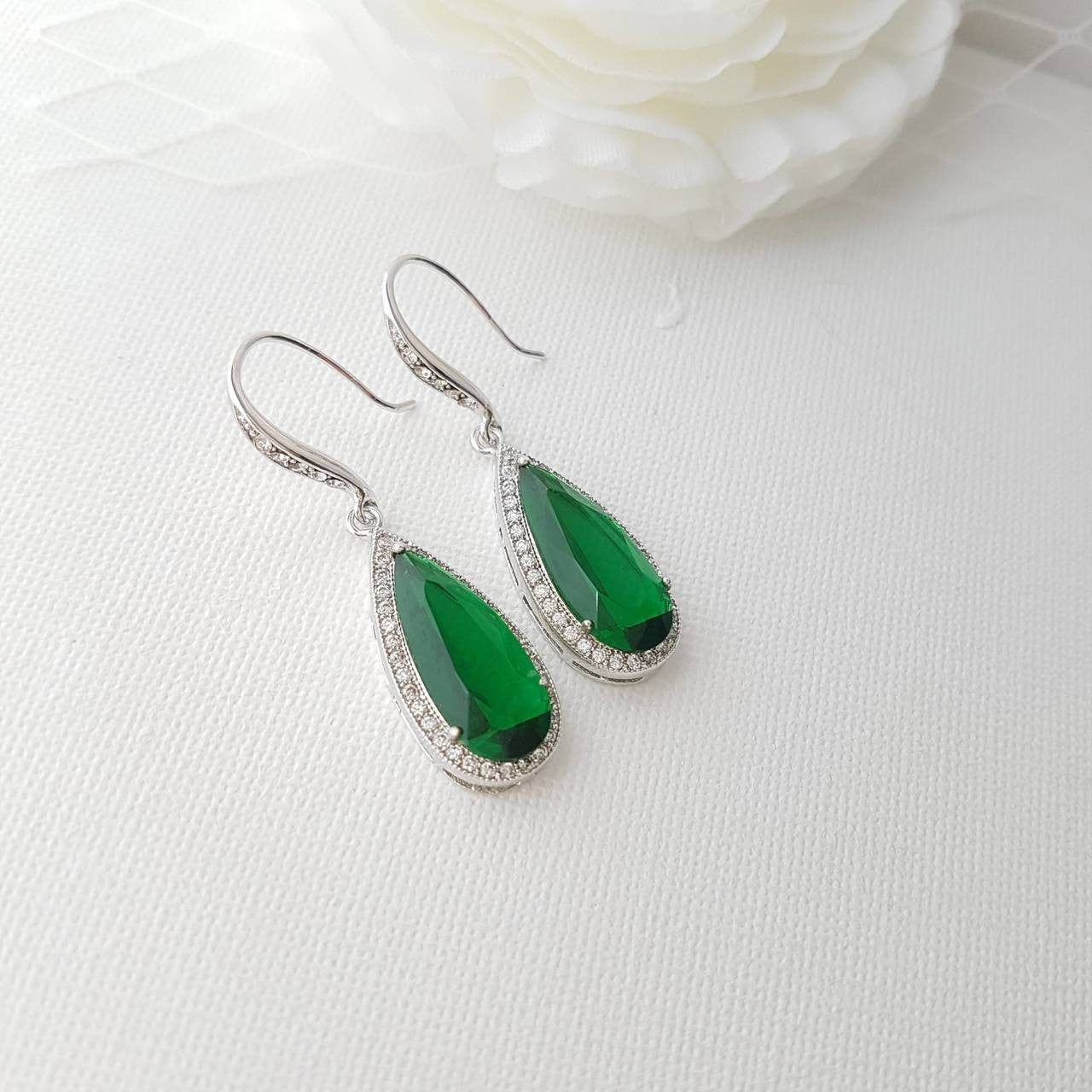 Blue, Red & Green Bridesmaids Earrings