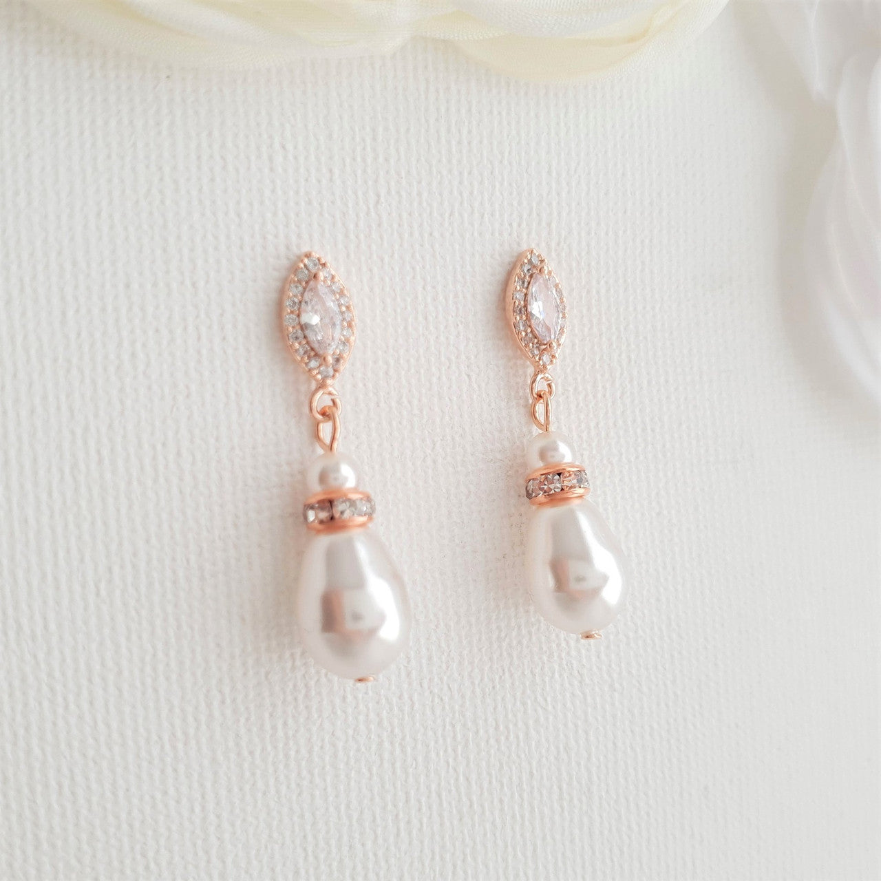 Affordable Pearl Bridesmaid Jewellery Set in Silver Gold Rose Gold Tones- Ella