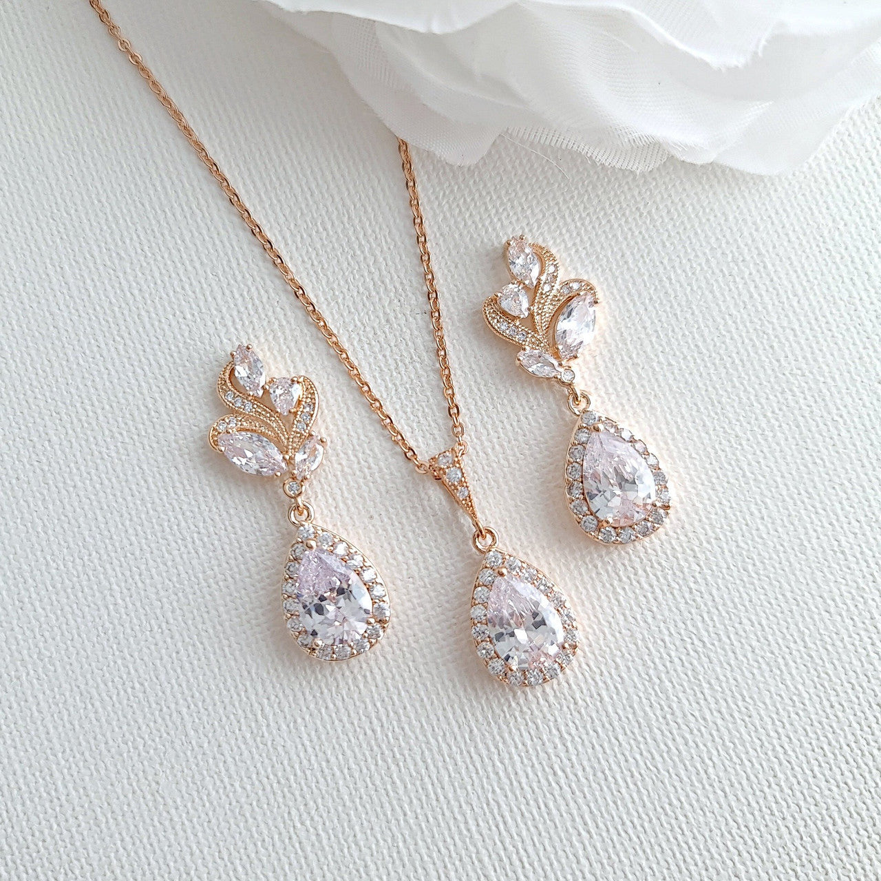 Earrings Sets with Matching Necklace-Wavy