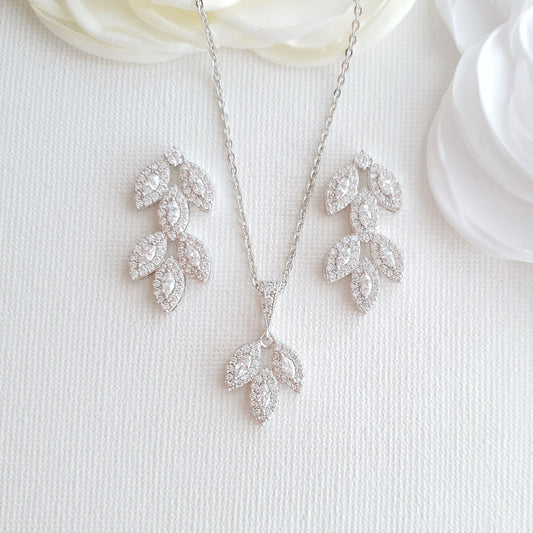 Crystal Wedding Jewellery Set-Abby