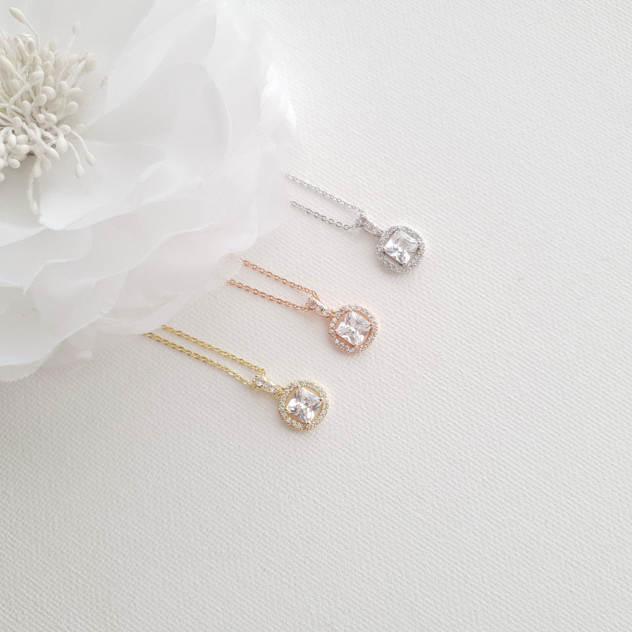 Wedding Jewellery Set for Bridesmaid in Rose Gold-Piper