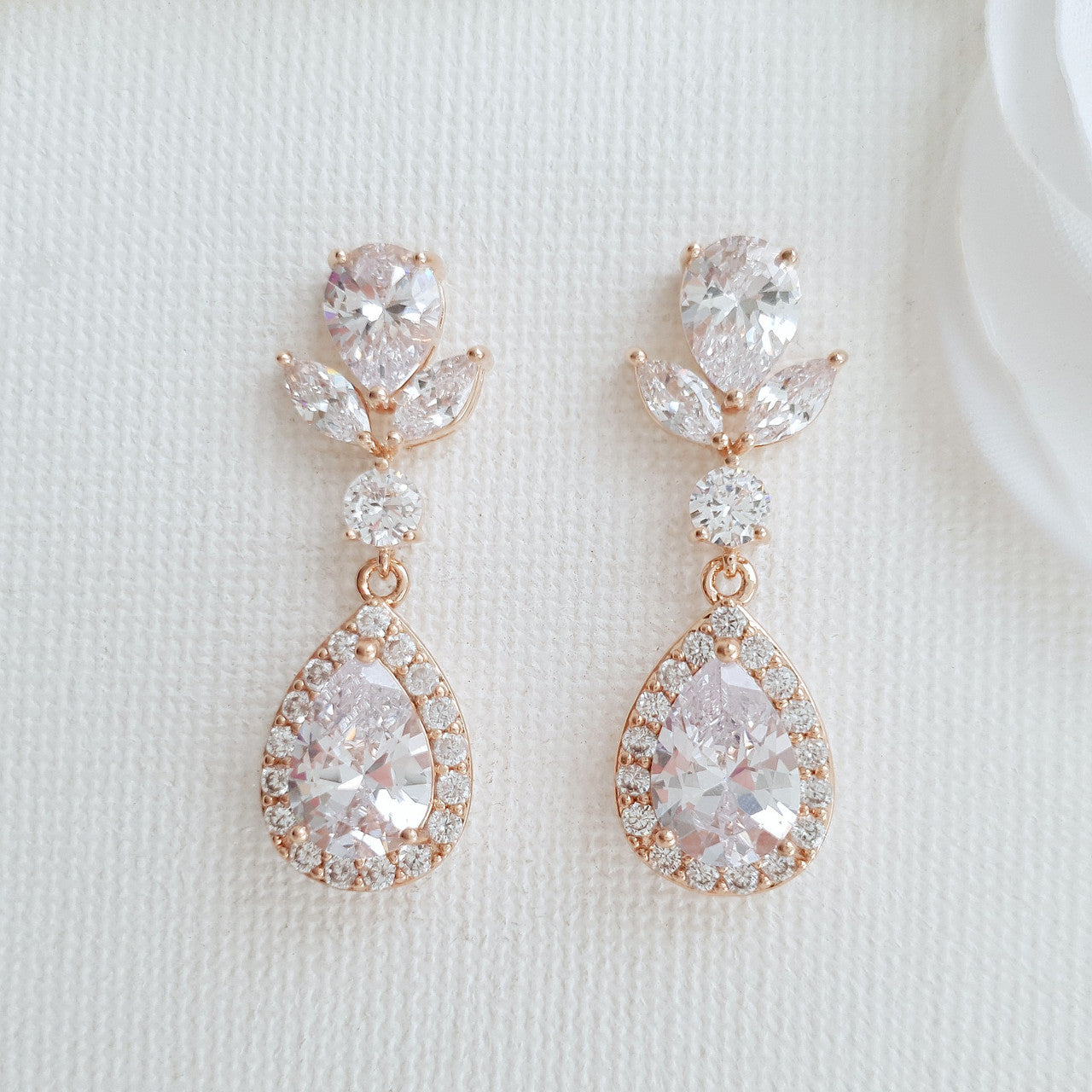 Crystal Teardrop Earrings-Emma