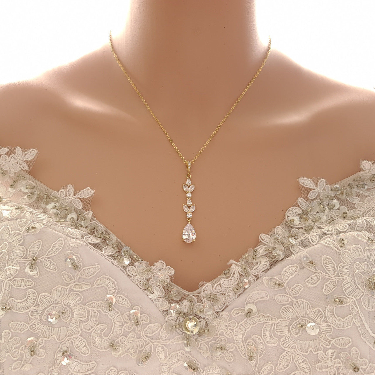 Simple Rose Gold Wedding Jewellery Set for The Bride-Anya