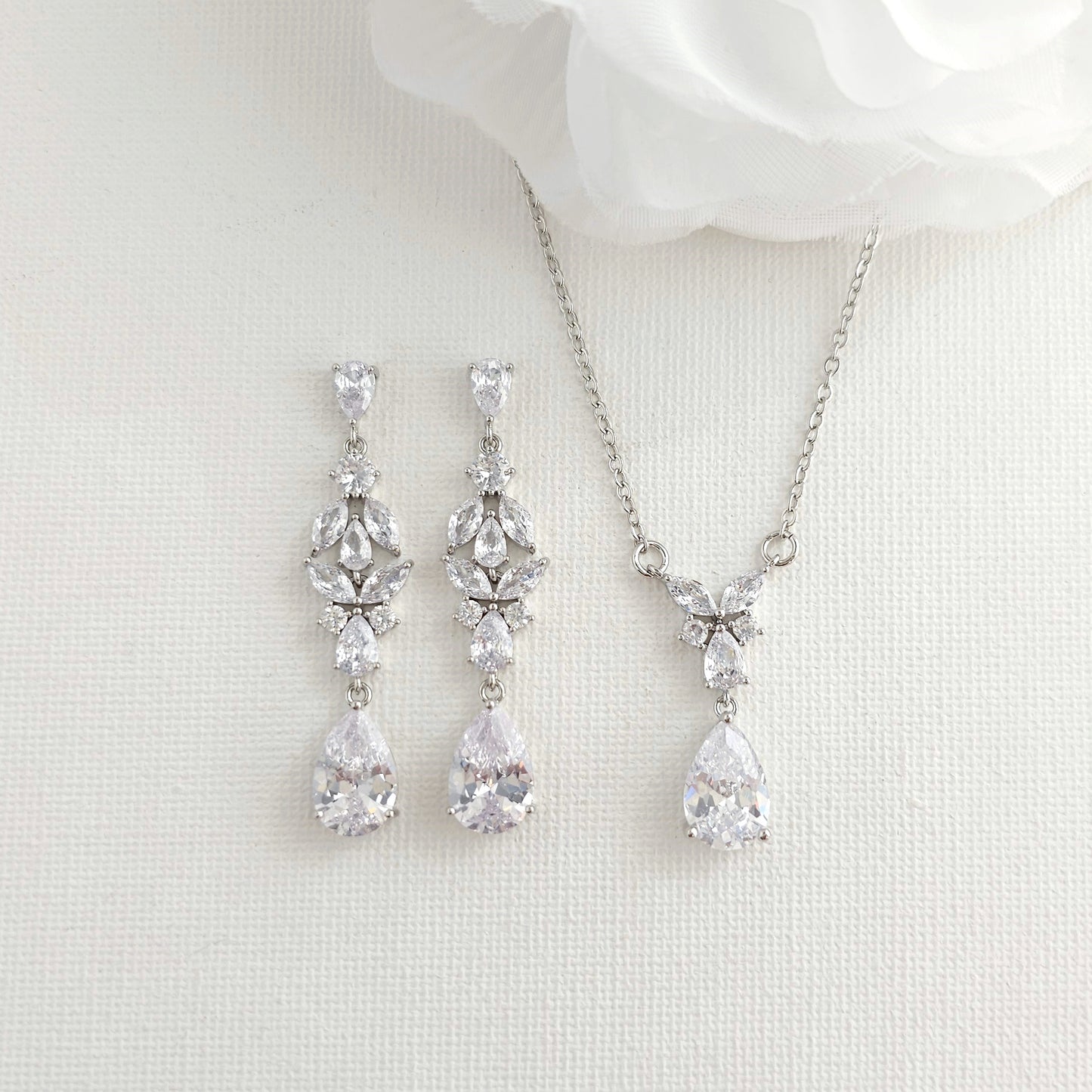 Marquise & Teardrop Jewellery Set For The Brides-Anne