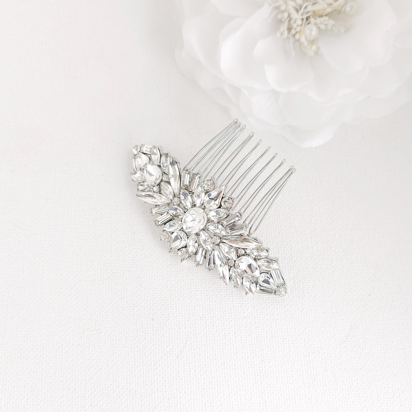 Gold Crystal Cluster Wedding Hair Comb for Modern & Classic Brides - Jolie