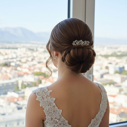 Wedding Hair Comb Vintage & Modern Filigree Designs for Bridal Updos-Audrey