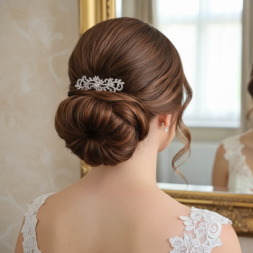 Wedding Hair Comb Vintage & Modern Filigree Designs for Bridal Updos-Audrey