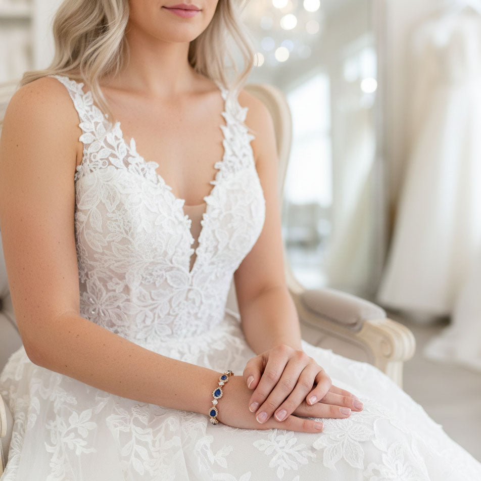 Blue Bridal Bracelet-AOI