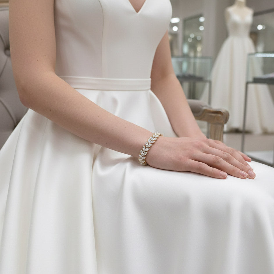 Marquise Cut Bridal Bracelet- Katie