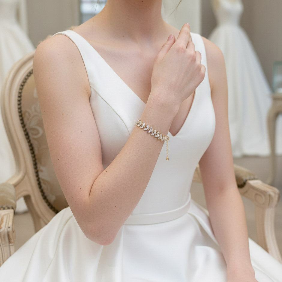 Marquise Cut Bridal Bracelet- Katie