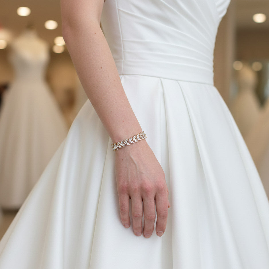 Marquise Cut Bridal Bracelet- Katie