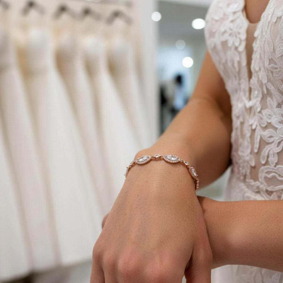 Wedding Gold Bracelet For Brides-Harriet
