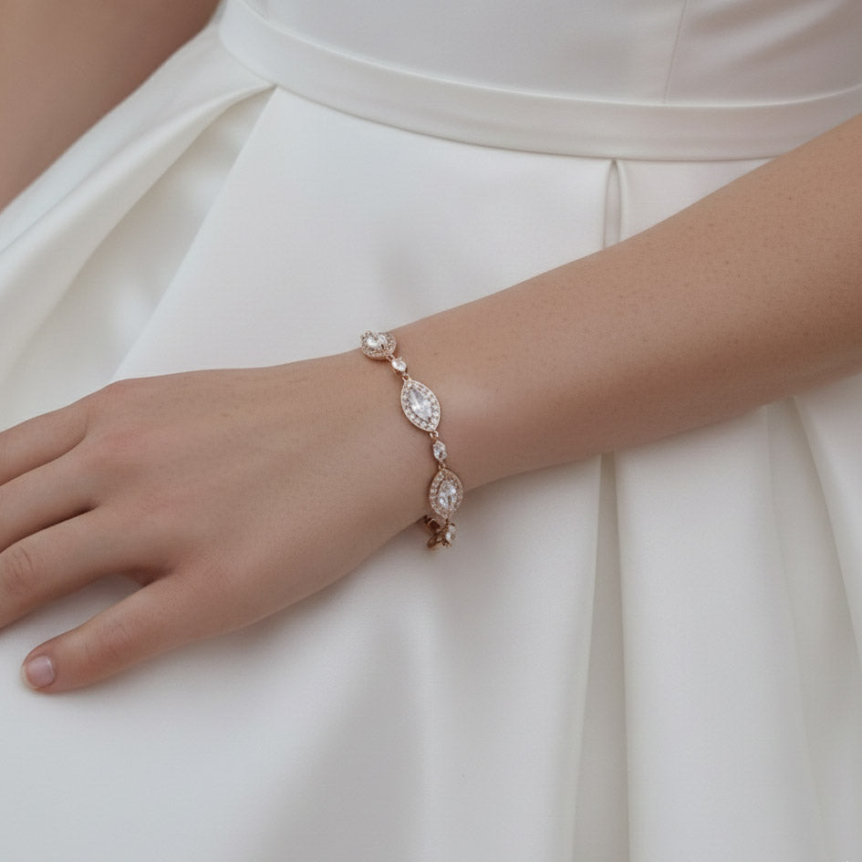 Wedding Gold Bracelet For Brides-Harriet