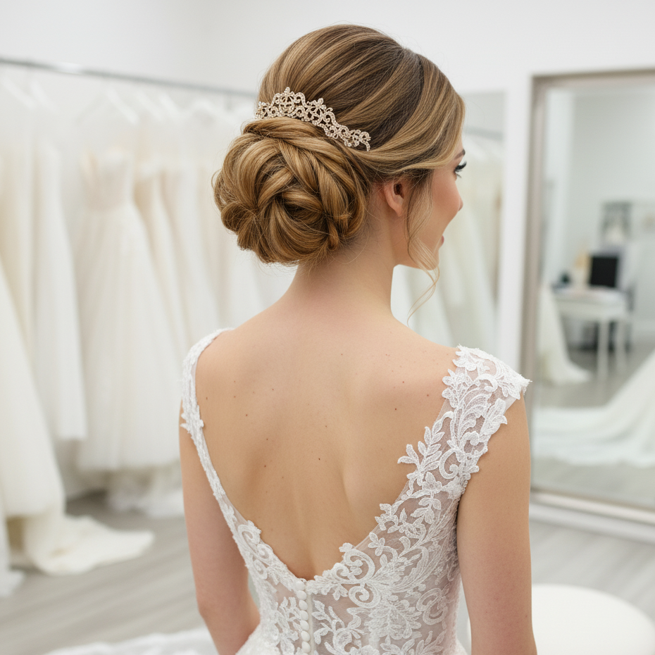 Gold Statement Bridal Hair Comb (5.5 Inch) | Large Crystal Filigree Updo Accessory - Cora