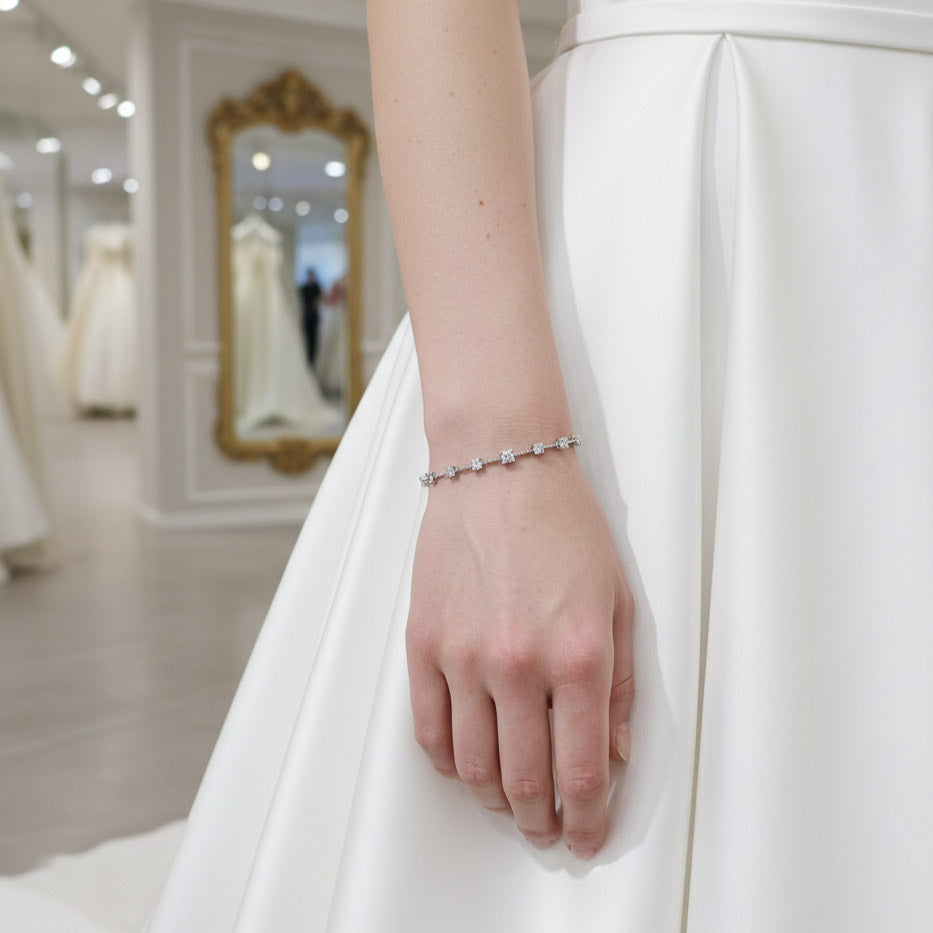 Simple Rose Gold Bracelet for Brides-Ginger