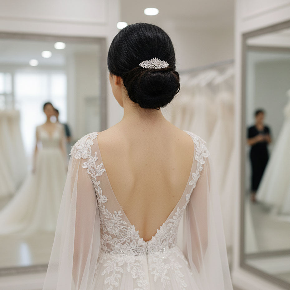 Gold Crystal Cluster Wedding Hair Comb for Modern & Classic Brides - Jolie