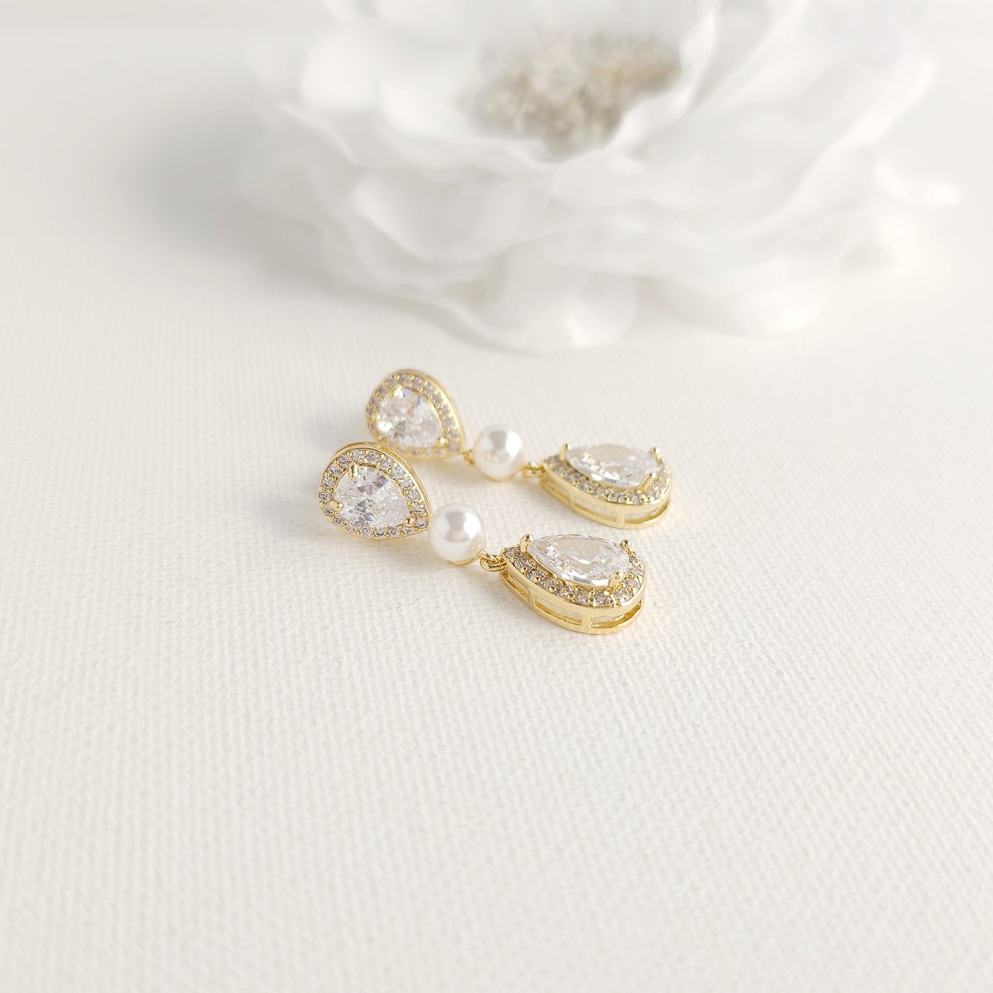 Classic Rose Gold Bridal Jewellery Set - Emma