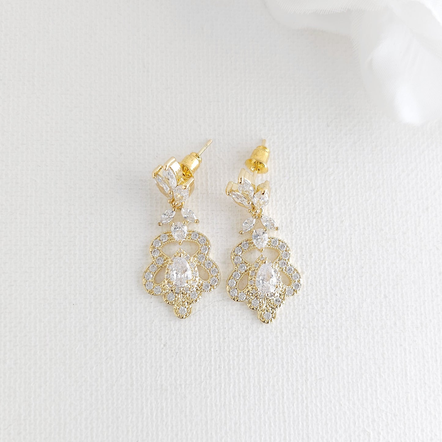 Rose Gold Vintage Earrings for Brides and Bridesmaids- Norma
