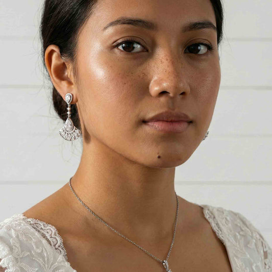 Gold Evening Earrings-Ilana