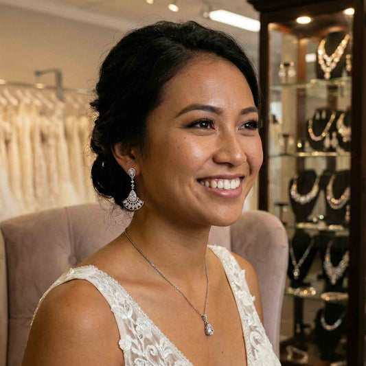 Sparkling Cubic Zirconia Jewellery Set for Weddings & Special Occasions - Ilana