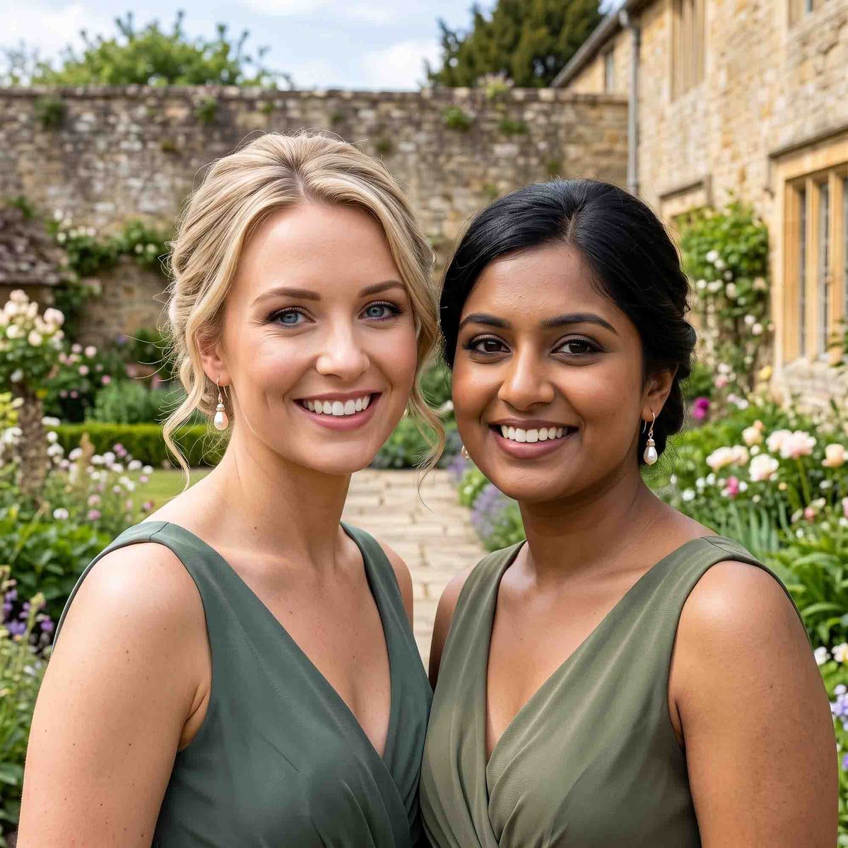 Elegant Rose Gold Drop Earrings: Timeless Style for Brides & Bridesmaids - June