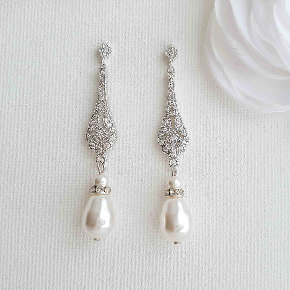 Matching Gold Pearl Jewellery Set (Necklace, Earrings, Bracelet) - Lisa